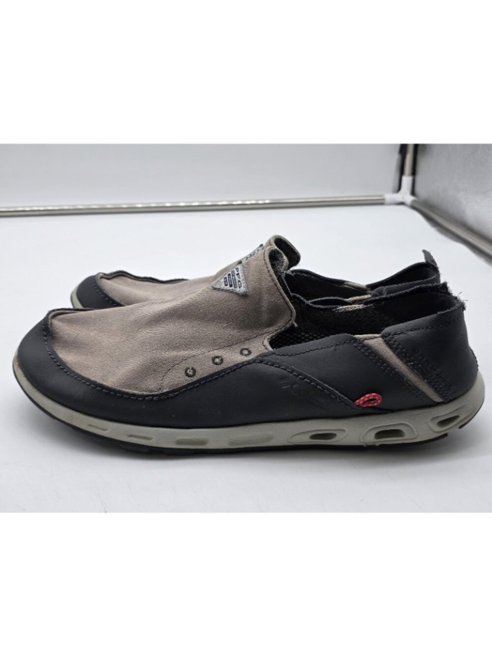 Columbia PFG BM2663-049 Shoes Mens 11 Gray Bahama Vent Slip On Damaged Loafers - Picture 6 of 13